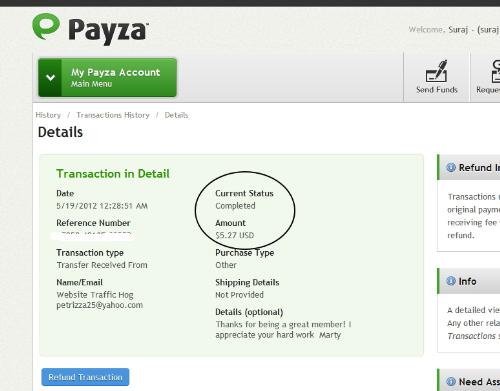 first payment from website traffic hog - recieved first payment from website traffic hog