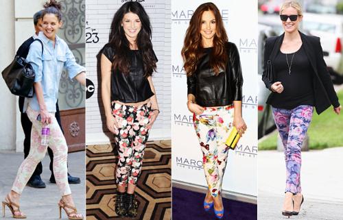 printed jeans! - Yay or nay?
I personally love Shenae Grimes&#039; black floral skinnies (2nd picture) from Alice & Olivia.