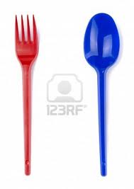 The Red Utensil and the Blue Utensil. Blue or Red - These are some of the utensils in the red and in the blue. The red is on the left and the blue is on the right. The red on the left is the fork and the blue on the right is the spoon. Some peoples like the red and some like the blue. Some of the peoples like neither.