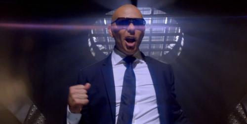 Back In Time - MIB 3 Pitbull  - This is a picture from the video of the theme song of Men In Black 3, featuring Pitbull, who has sung the song, along with various other artists.