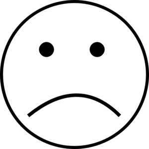 sad - this is a sad face describing how life could be without friends. life is not okay without friends right?! im glad this world has too many people to be friend of.