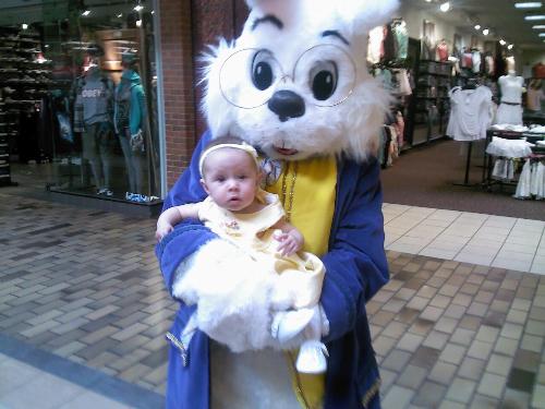 Easter bunny with Chloe - Easter bunny with Chloe. This was taken at the local mall.