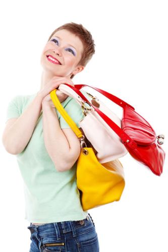 Woman Shopping - a woman with shopping bags