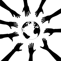 Charity - Symbol for extending help. Charity - Symbol for extending help.