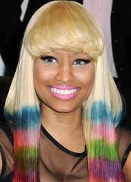 Dyeing Hair - Nicki Minaj with different color in hair.