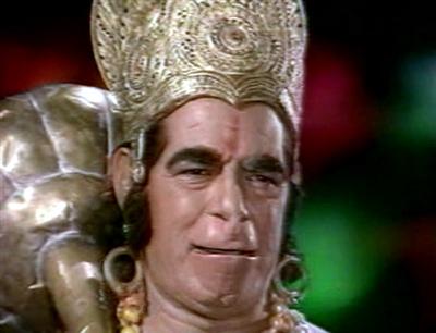 Dara singh as Hanuman - famous wrester/actor has died recently. his photo