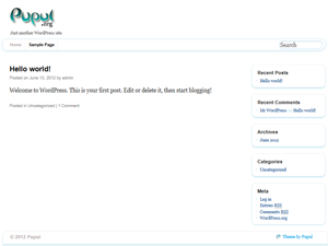 free wordpress theme - Screenshot of free wordpress theme "Pupul"