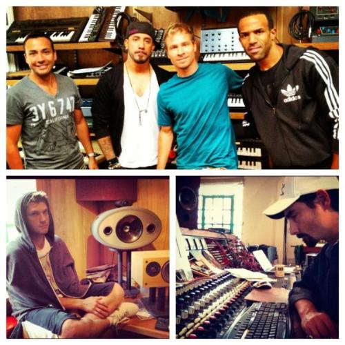 Backstreet Boys - Photo of BSB with Craig David at the recording of their new album.