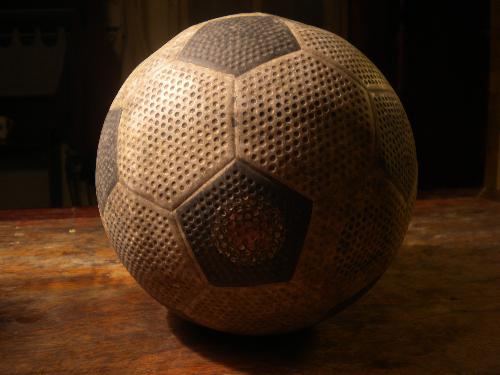 My Training Soccer Ball - Here's my soccer ball for training.... It's old, ugly and it gets flat already..   I want to buy a new one and I want to ask you guys this... What ball should I get? Do you know which ball is good for training at home... It should be a little hard skinned because if it's soft than it will easily get holes.. And please not so expensive. :)  So.. please help me by suggesting.