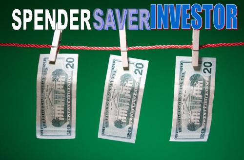 Spender, Saver and Investor - The photo shows three 20 dollars money that represents the three types of people in the world. the spender, the saver and the investor. 