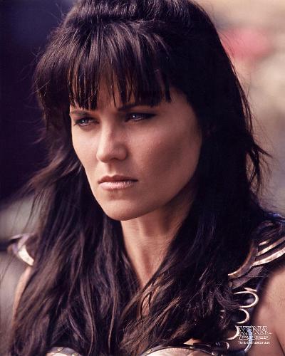 Xena played by Lucy Lawless - Lucy Lawless as Xena in the show Xena: Warrior Princess