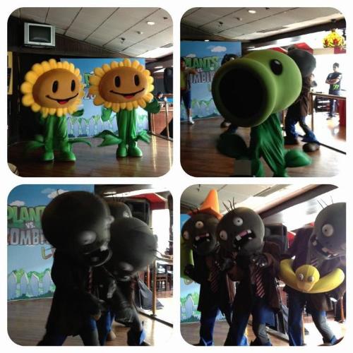 plants vs. zombies - here&#039;s a photo of the plants vs. zombies mascots. really cute huh!