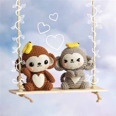 Ayo and Kiki the Monkeys - Crocheted cute animals.  Can be found in here: http://www.crochetme.com/media/p/127794.aspx