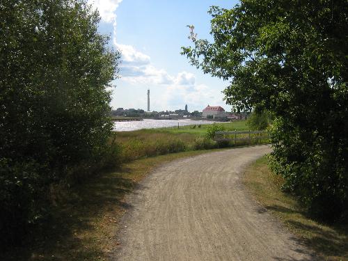 View of Moncton, NB from the recreational trail - Just part of the scenery on my way back and forth to work every day.