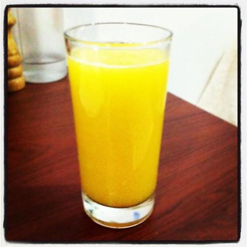 A glass of juice - Fresh fruit juice is good for your health.
