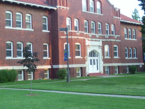 Science Hall, Central Christian College of Kansas - This building houses the administration and many classes of this college that is associated with the Free Methodist denomination.