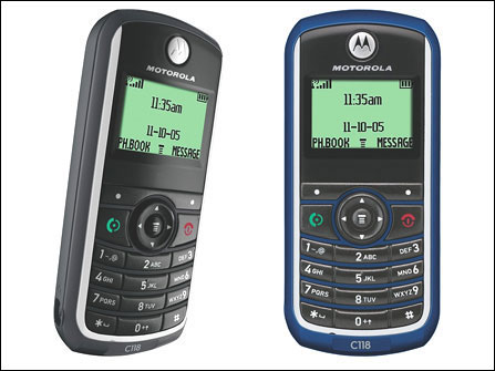 Motorola C118 - Simple phone but obsolete.
