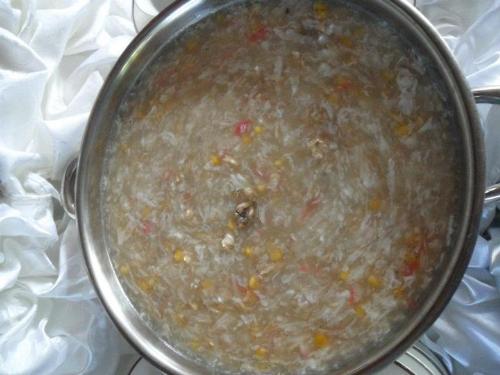 Corn soup - A casserole of corn soup for my guests