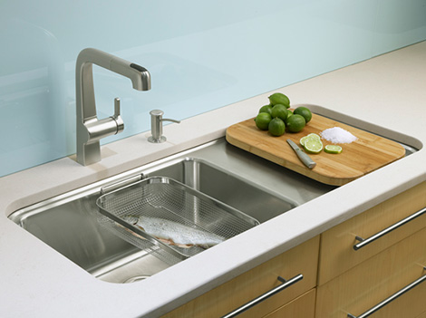 Wash basin in kitchen - Basin attached with Oata that is cooking place