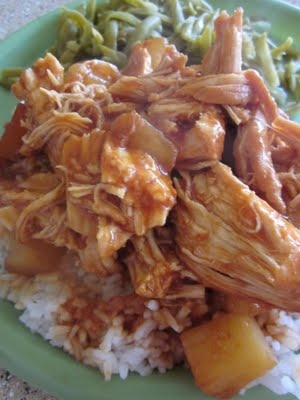 Crock-pot Hawaiian bbq chicken - I got this recipe off another site I am on and decided to try it.