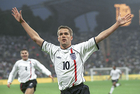 Michael Owen scored a hat-trick against Germany in - Michael Owen scored a hat-trick against Germany in Munich in 2001