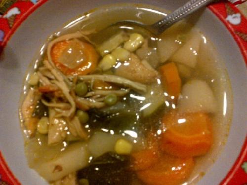 Chicken Veggie Soup - a new recipe I tried minus the noodles