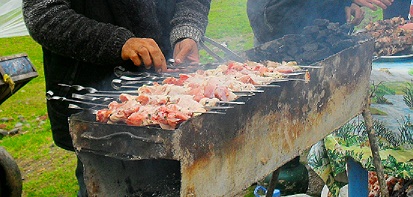 Sashlik - Sashlik is a grilled lamb meat. Sashlik - Sashlik is a grilled lamb meat.