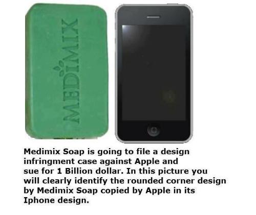 Medimix sues Apple Iphone - Medimix going to sue apple Iphone for design infringement.