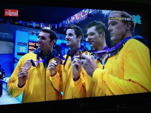 Australian swimming team bronze medalists - Australian swimming team bronze medalists with James Magnussen