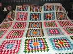 Multi / White Handmade Queen Size Granny Square C - This blanket is handmade 

Fits Queen Size Bed

Washable / Dryable Gentle Cycle


