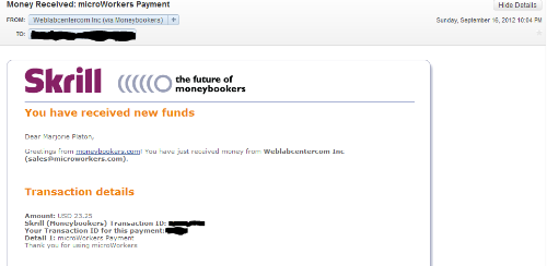 1st payment from MW - Don&#039;t lose hope MW members! 