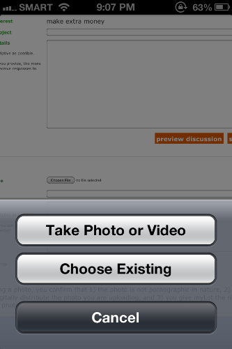 Safari update on iOS 6 - Safari update on iOS 6 now involves an enabled or working Photo Upload button 