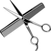 haircut - comb and scissors