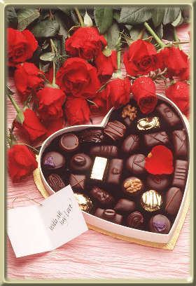 Roses and Chocolates - Bunch of roses and Bar of Chocolate