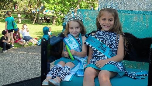 Parade - My grand daughter Savanna on the left at a parade
