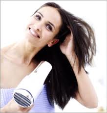hair dryer - use the hair dryer to blow the hair