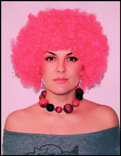 self portrait - self portrait pink afro wig 