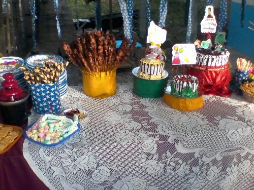 celebrations - the cake,chocolate fountain,cookies,biscuits,marshmallows! 