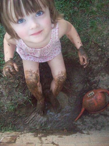 Lucy In The Mud - My little sweetheart Lucy, playing in the mud..the next day she was a ballerina.