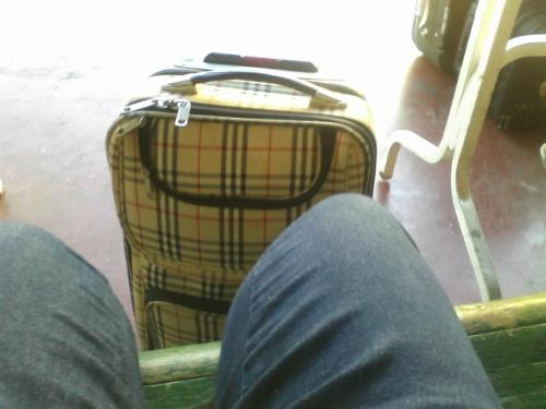 Traveling bag - Taken in a bus stop in Irakleio, Crete
