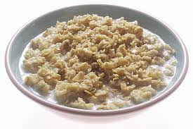 Oatmeal - Oatmeal, also known as white oats is ground oat groats (i.e. oat-meal, cf. cornmeal, peasemeal, etc.), or a porridge made from oats (also called oatmeal cereal or stirabout, in Ireland). Oatmeal can also be ground oat, steel-cut oats, crushed oats, rolled oats, or porridge.