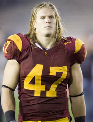 Clay MAtthews  - Packer linebacker Clay Matthews when he was in college playing for the USC Trojans.