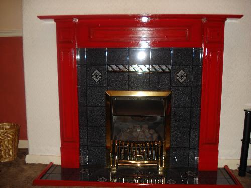 Sunglasses At The Ready! - Newly painted fireplace surround