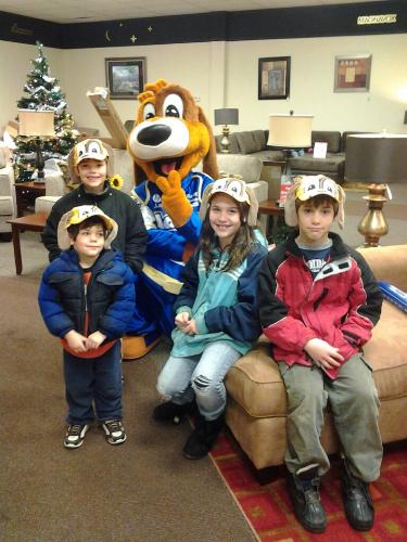 Kids and Lucky Dog - My kids (the oldest is in the dog suit) getting ready for the parade