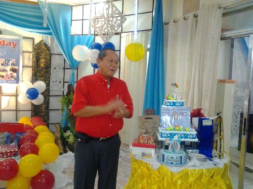 70th Birthday of Hon. Victor Borja - Hon. Victor Borja, Board Member of the Province of Surigao del Norte celebrated his 70th birthday at Jecklo Catering Service in front of the Surigao State College and Technology.