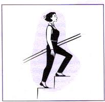 Climbing stairs - Climbing stairs is just one of the forms of exercise.