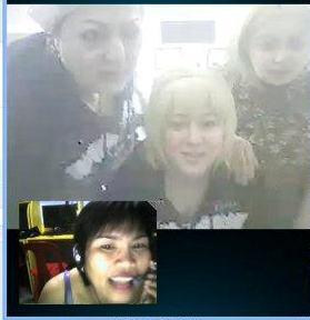 skyping  - skyping with her long lost Madam and family 