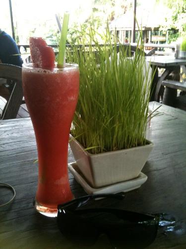 Refreshing Watermelon - This is a picture of watermelon shake. The one from Save House Resort, Thailand is one of the most refreshing shake I had ever taken. This cools down the summer heat and the watermelon extracts its own special flavor enhanced by the mixture of honey. I would surely go back to Save House, Samui, for this one. Hmmmm...