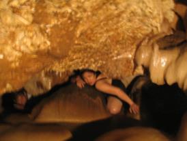 Sumaguing Cave - This is just one of the challenges inside the cave. this opening according to the tour guide is elastic.. as it conforms the body of the one who will pass through it. Yes, it was quite difficult to crawl... and walk and walk and cross. we survived the challenge.