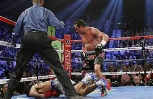 Marquez knocked out Pacquiao - Marquez knock out Pacquiao on the 6th Round of their Pacquiao-Marquez 4. Amazing performance for them both. Hail for the two fighters. Congratulations to Marquez. A lesson for Pacquiao.